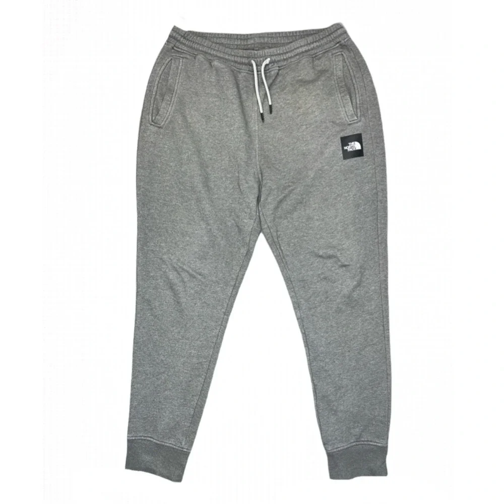 The North Face Mens Box NSE Jogger Pants Medium Heather Gray Fleece Sweatpants